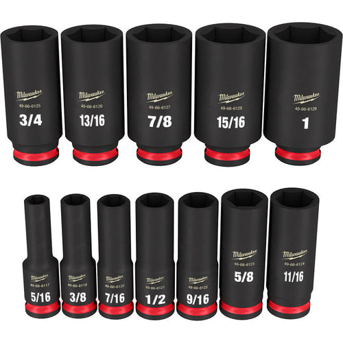 12PC SHOCKWAVE™ Impact Duty™ 3/8" Drive SAE Deep 6 Point Socket Set