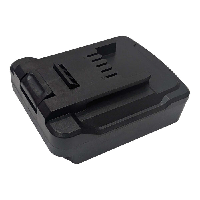 Bosch 18V GBA (Blue) to Einhell 18V PXC battery adapter - Einhell tool-side connection, angled top view