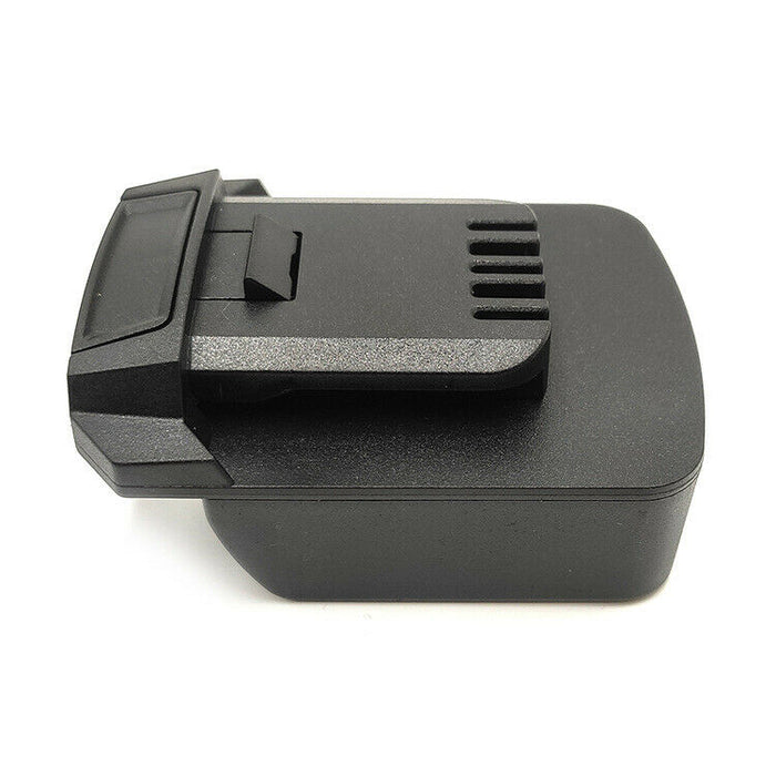 DeWalt 12V MAX to Hilti 12V battery adapter - side view of the tool-side stem with vent slots and the release latch