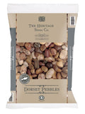 Rounded Dorset pebbles decorative golden-brown aggregate for garden paths, borders and driveways
