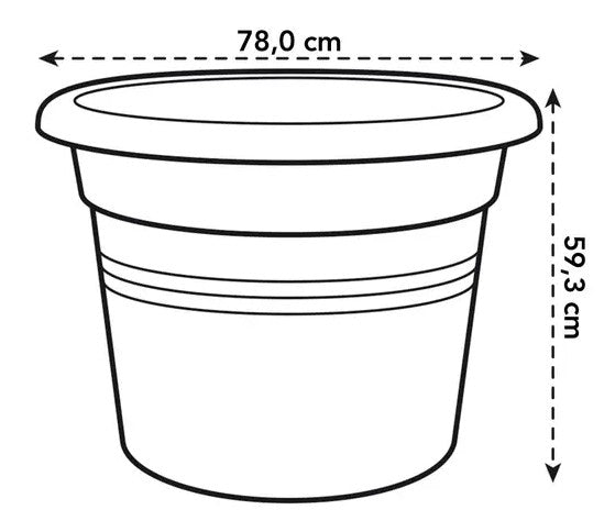Elho Green Basics Cylinder 80cm Living Black