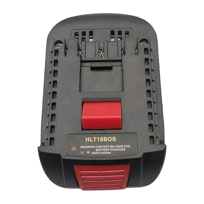 Hilti 22V to Bosch 18V GBA (Blue) battery adapter - tool-side connection, four spring contacts and the release button