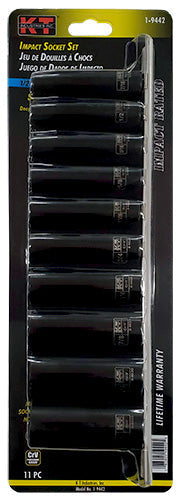 K-T Industries 1-9442 Deep Impact Socket Set