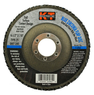 K-T Industries 4.5" X 7/8" X 40g T29 Bz Flap Disc