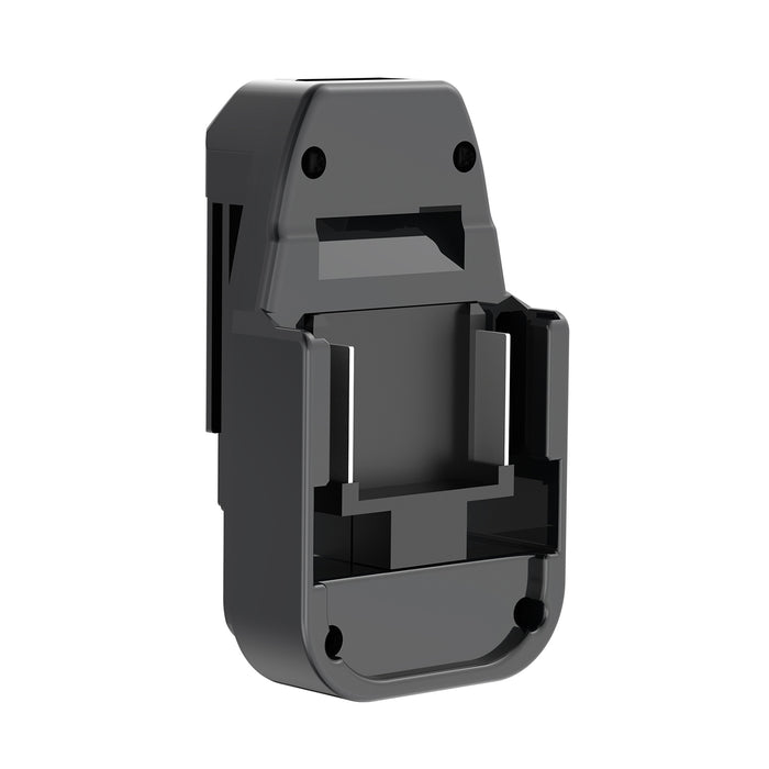 Makita 18V LXT to Craftsman 20V Bolt-On battery adapter - battery-side connection with the rails and twin copper contacts