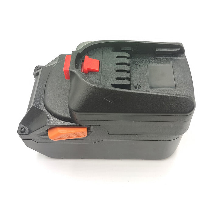RIDGID 18V to Bosch 18V PBA (Green) battery adapter - Bosch tool-side connection seen at an angle