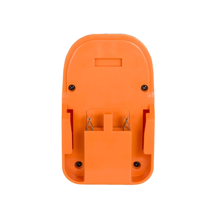 RIDGID 18V to Hercules 20V battery adapter - battery-side connection, copper spring contacts, guide rails and four screws