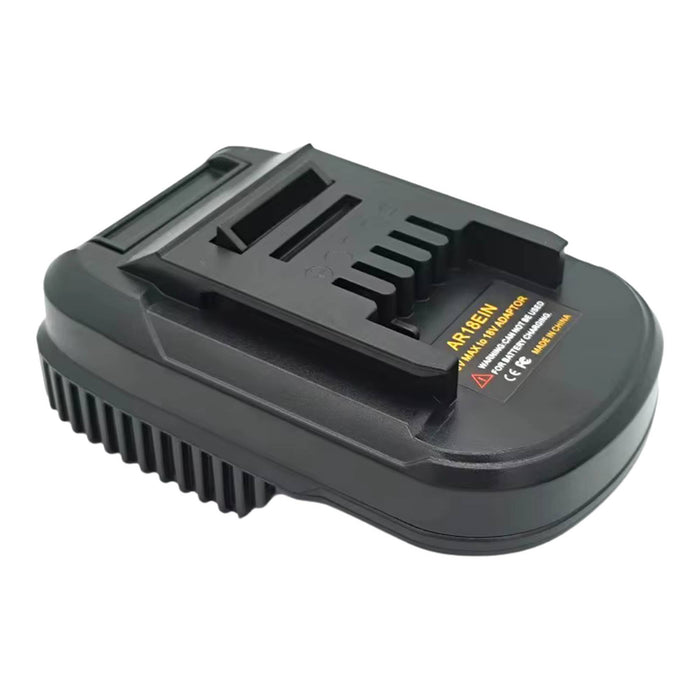 RIDGID 18V to Ozito 18V PXC battery adapter - tool-side plateau upward over the ribbed battery-side skirt