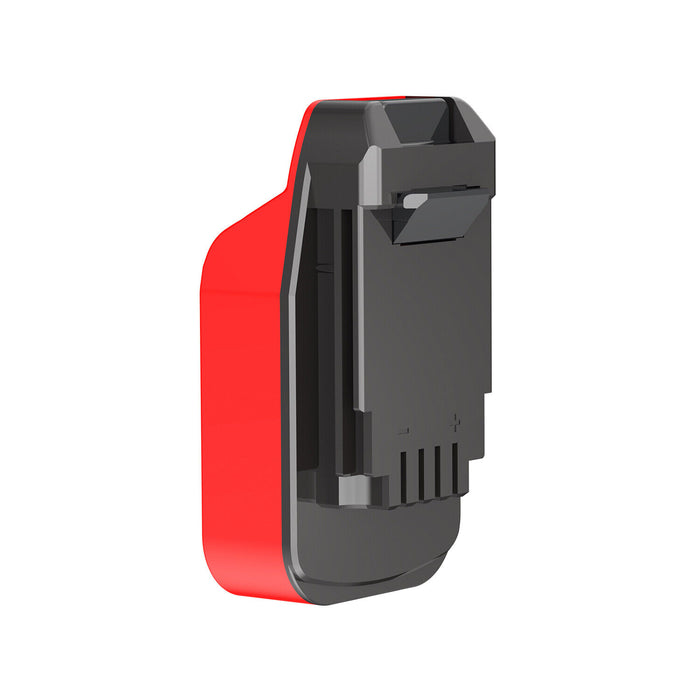 Stanley V20 to Craftsman 20V Bolt-On battery adapter - black Craftsman tool-side face, four terminal slots