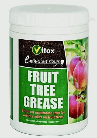 Vitax Fruit Tree Grease 200g tub with branded label, available at Pengelly Garden Centre Cornwall